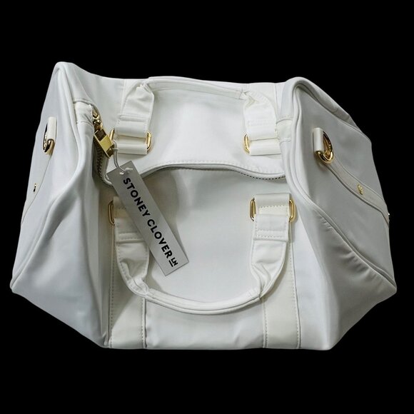 Stoney Clover Lane Classic Mini Duffle Bag Blanc - Picture 6 of 14